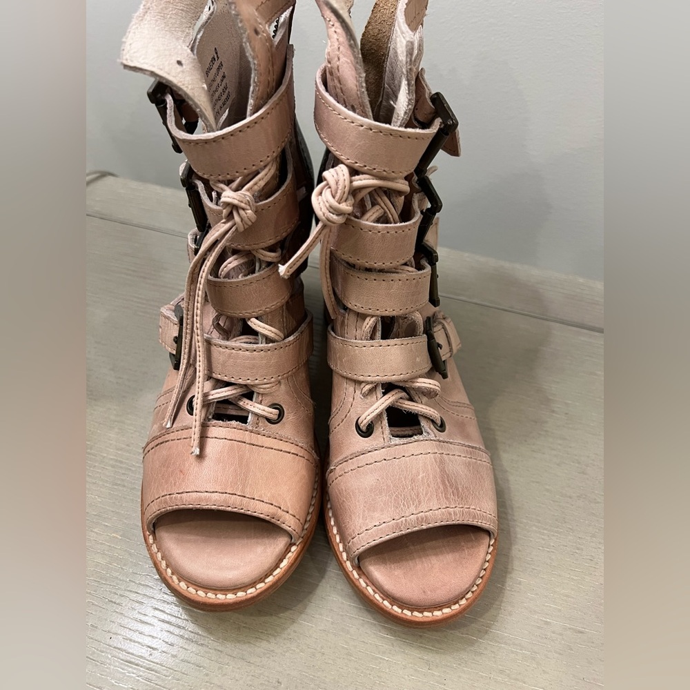 Freebird Pink Ankle Boots